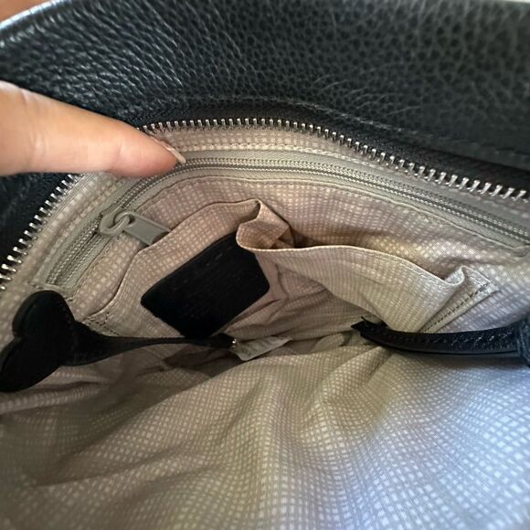 NWOT Rare Brighton Selena Organizer Pebble Leather Silver Hardware Crossbody Bag - Picture 4 of 8